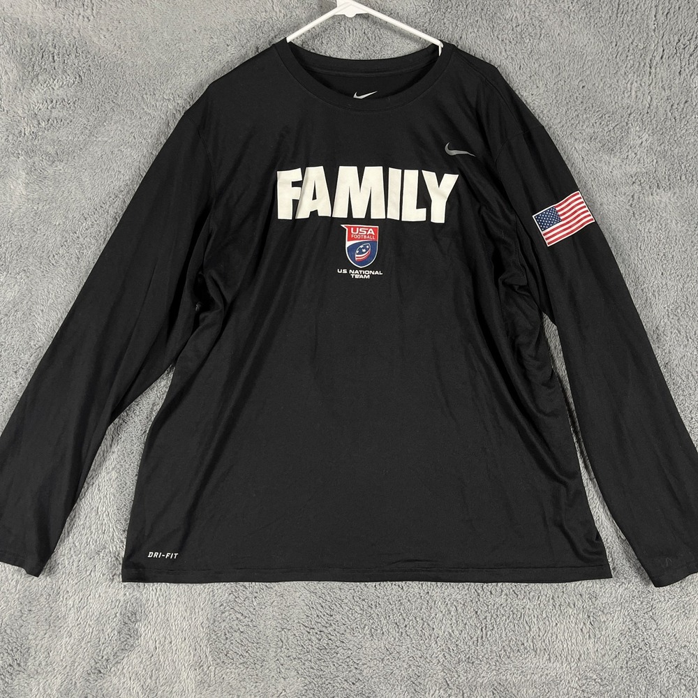 USA Football National Team Nike Tee Men's 2XL Performance Long Sleeve Shirt